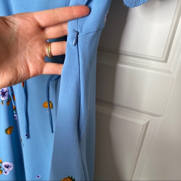 CHICWISH BLUE PINEAPPLE PRINT MINI DRESS SM - Picture 8 of 9